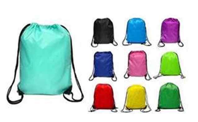 TJ_BAGS 209 210D Water-Resistant Drawstring Backpack