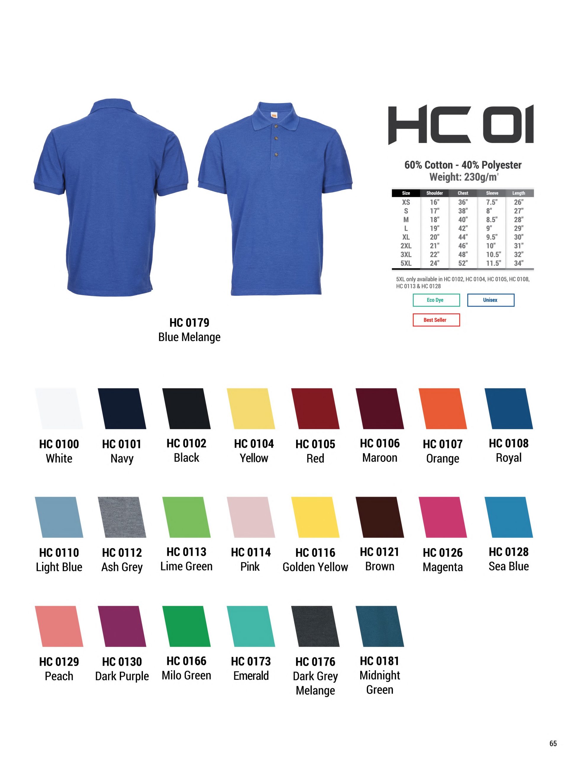 HC01 Honeycomb Polo T-Shirt