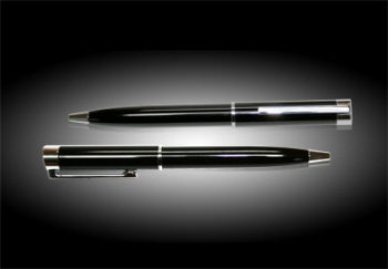 TJ_WRITING INSTRUMENTS Black Gemini Ball Pen in Black Ink
