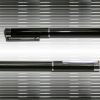 TJ_WRITING INSTRUMENTS Black Gemini Roller Pen in Black Ink